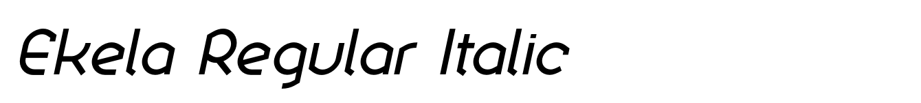 Ekela Regular Italic